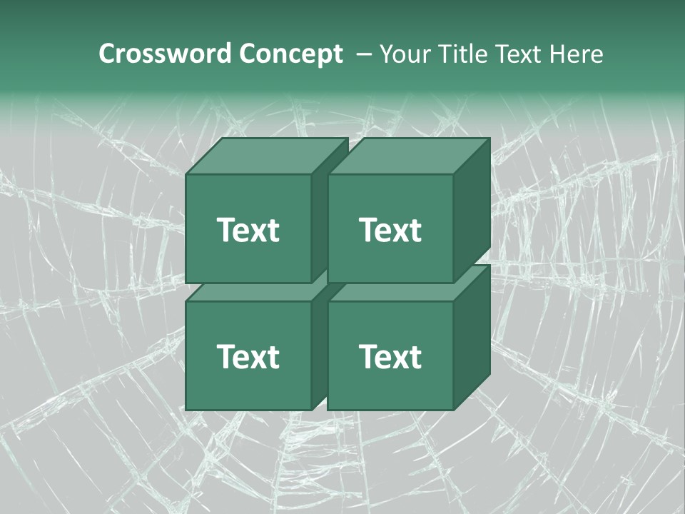 Shatter Window Hole PowerPoint Template