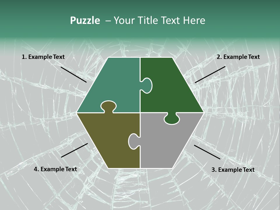 Shatter Window Hole PowerPoint Template