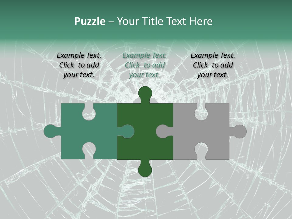 Shatter Window Hole PowerPoint Template