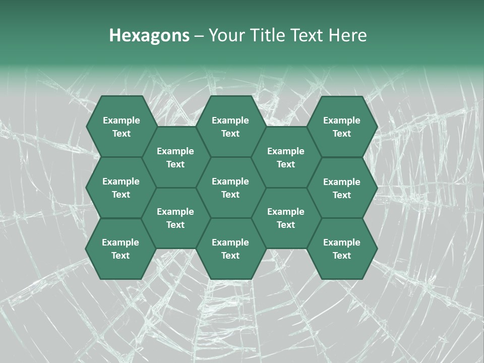 Shatter Window Hole PowerPoint Template