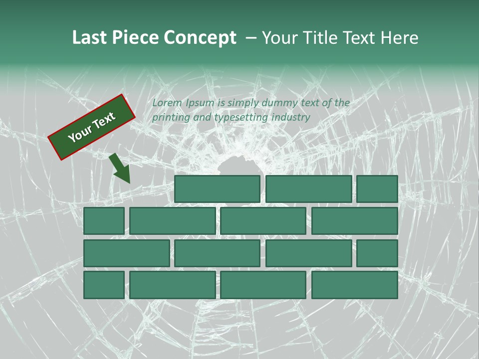 Shatter Window Hole PowerPoint Template