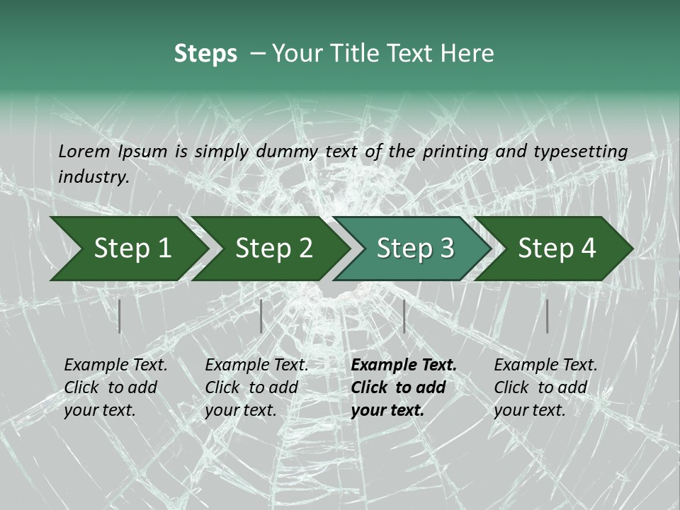 Shatter Window Hole PowerPoint Template