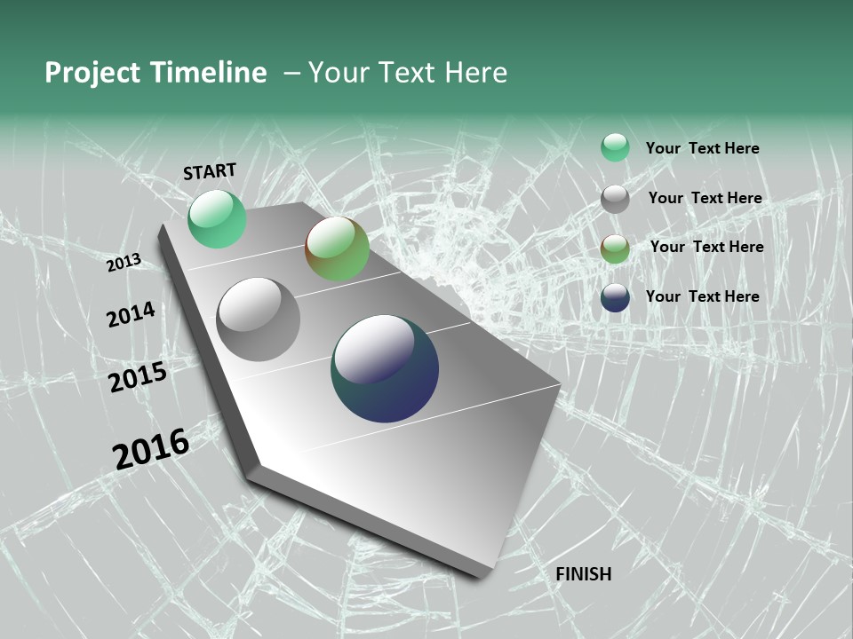 Shatter Window Hole PowerPoint Template