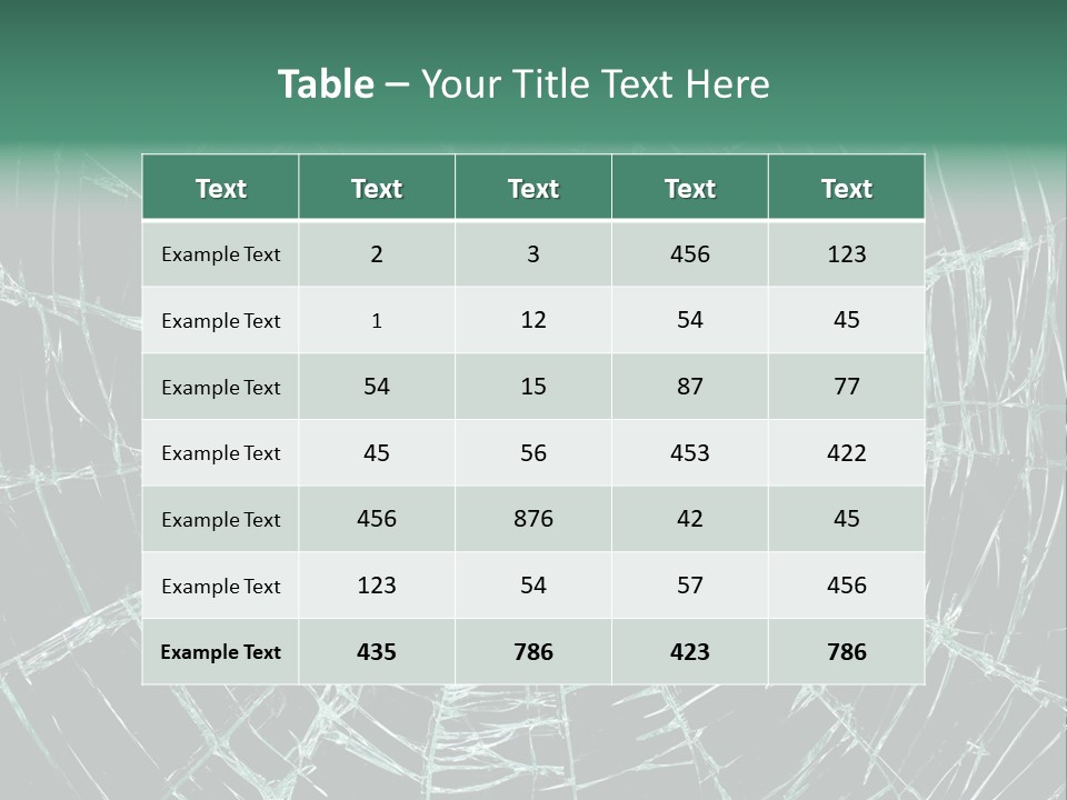 Shatter Window Hole PowerPoint Template