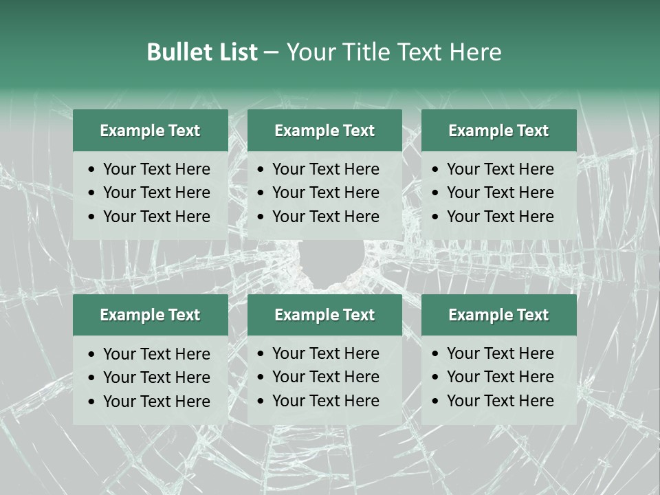 Shatter Window Hole PowerPoint Template