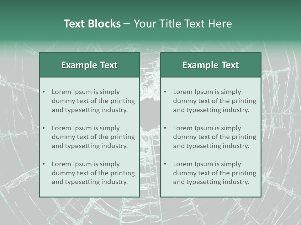 Shatter Window Hole PowerPoint Template