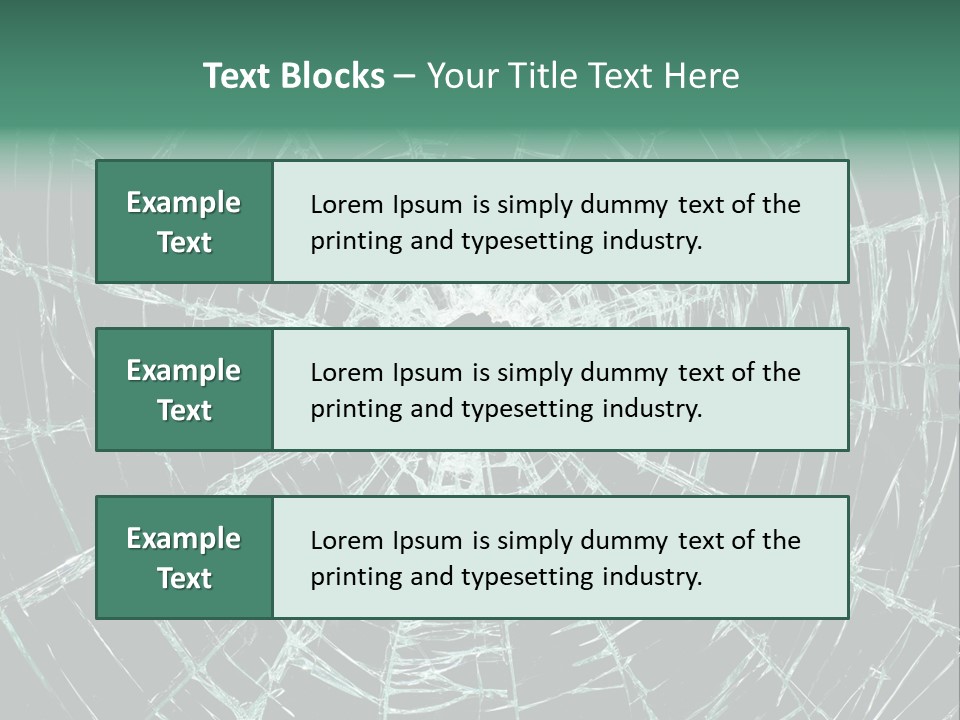 Shatter Window Hole PowerPoint Template