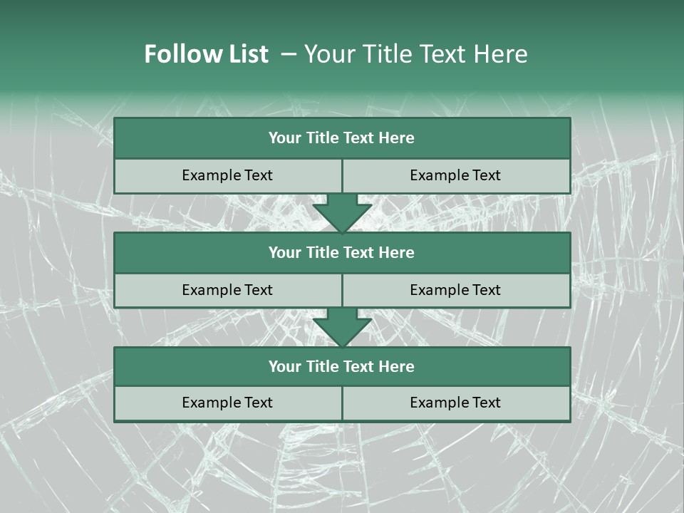 Shatter Window Hole PowerPoint Template