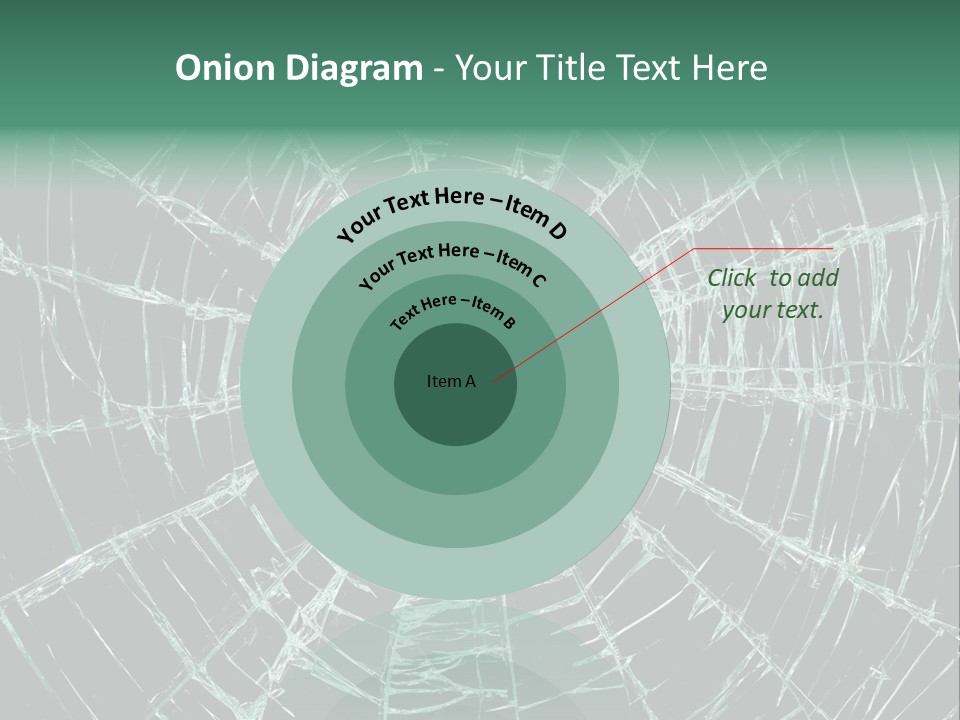 Shatter Window Hole PowerPoint Template