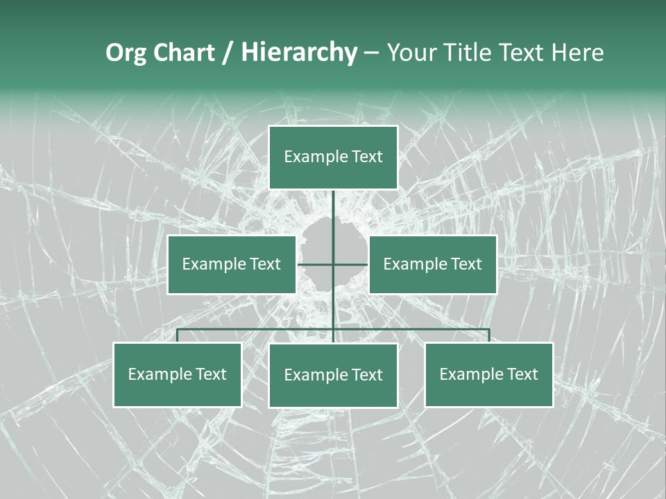 Shatter Window Hole PowerPoint Template