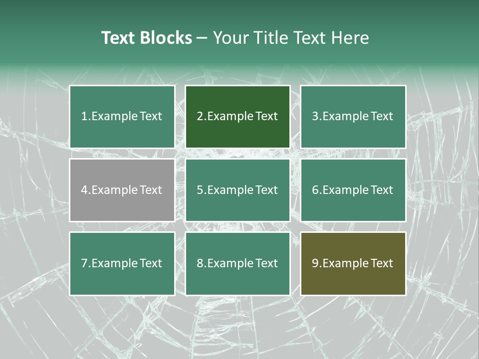 Shatter Window Hole PowerPoint Template