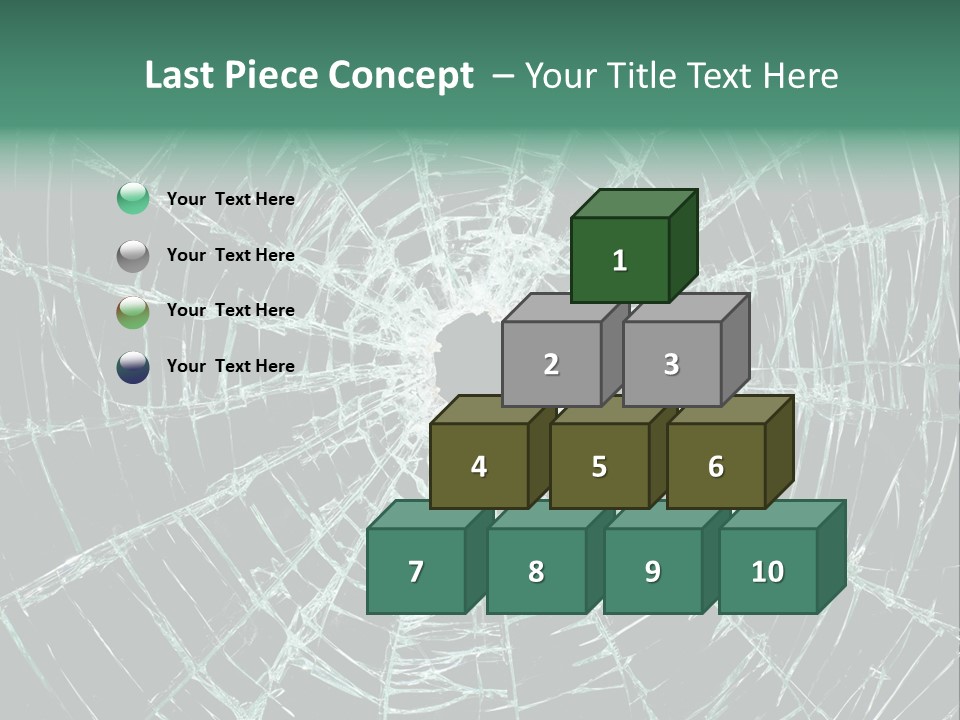 Shatter Window Hole PowerPoint Template