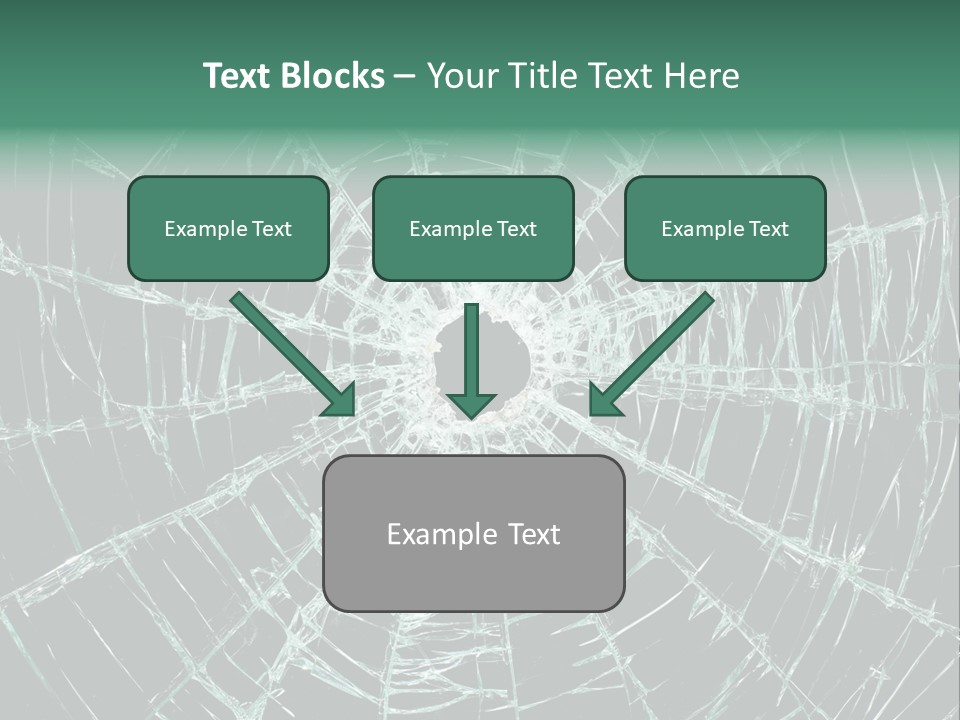 Shatter Window Hole PowerPoint Template
