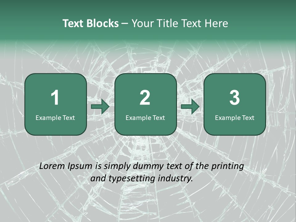 Shatter Window Hole PowerPoint Template
