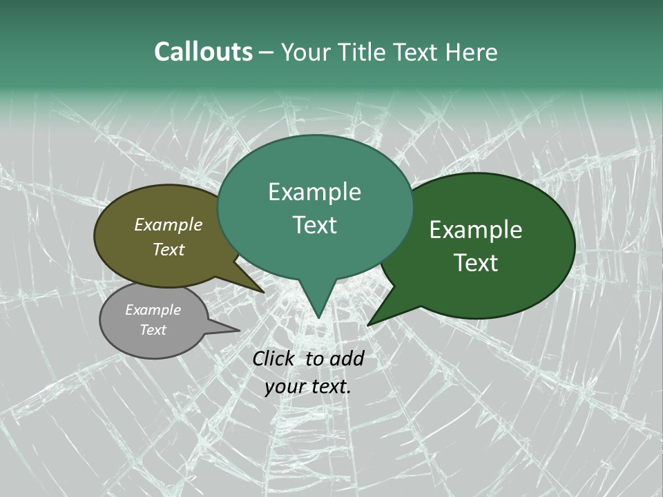 Shatter Window Hole PowerPoint Template