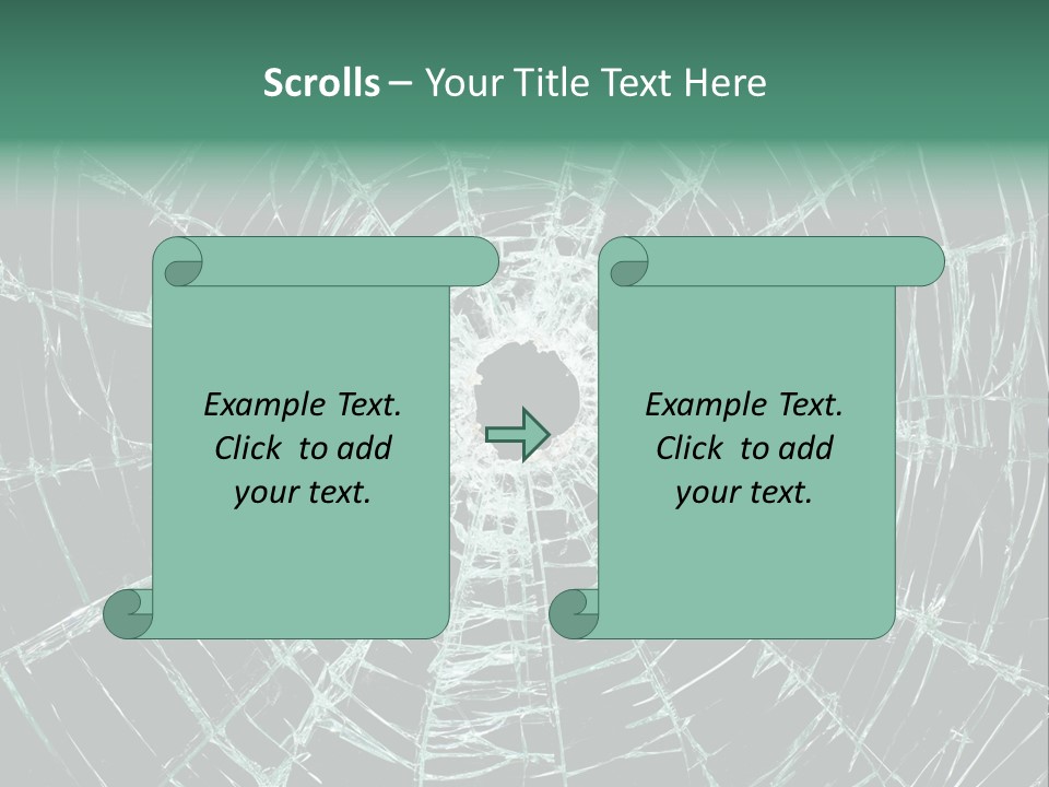 Shatter Window Hole PowerPoint Template