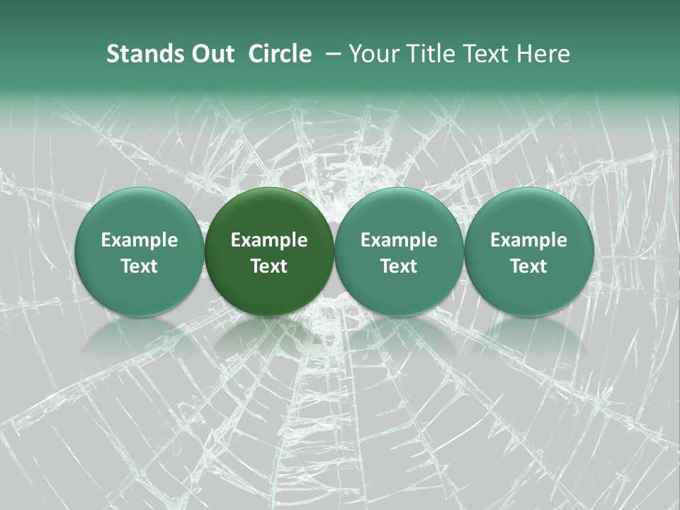 Shatter Window Hole PowerPoint Template