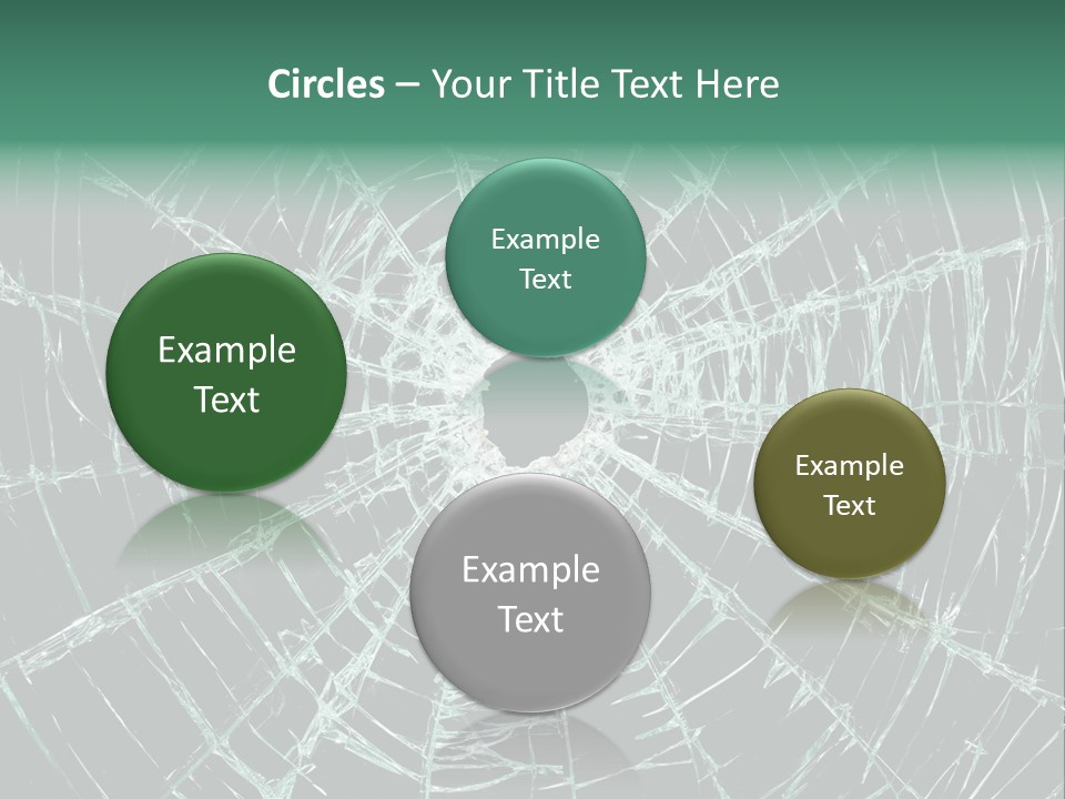 Shatter Window Hole PowerPoint Template