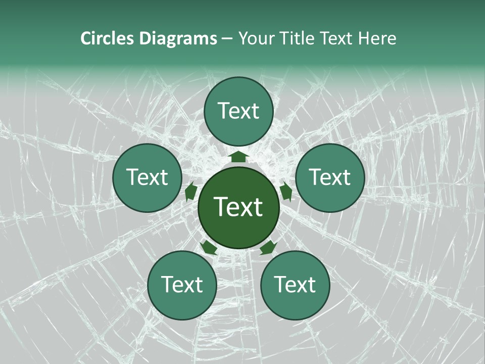 Shatter Window Hole PowerPoint Template