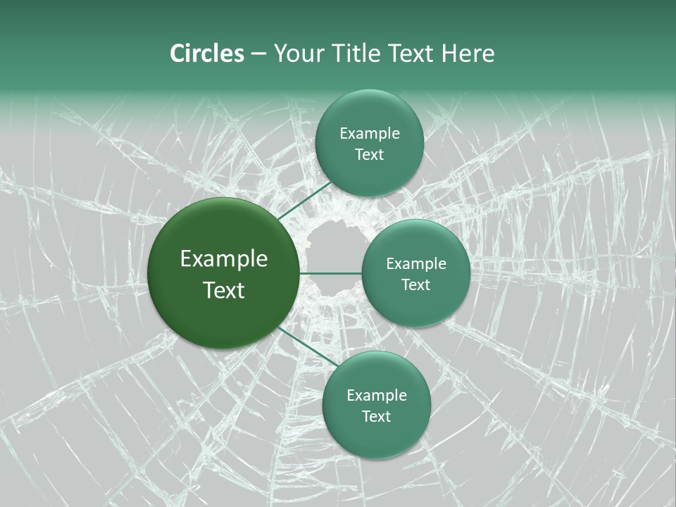 Shatter Window Hole PowerPoint Template
