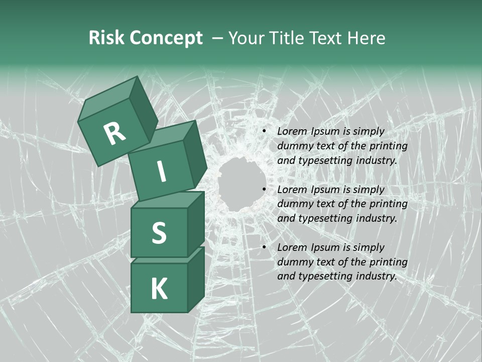 Shatter Window Hole PowerPoint Template