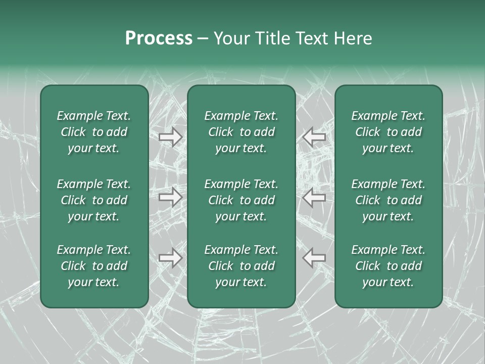 Shatter Window Hole PowerPoint Template