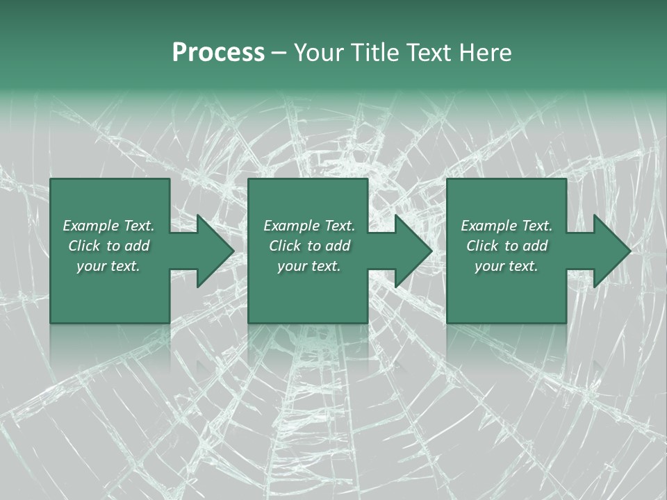Shatter Window Hole PowerPoint Template