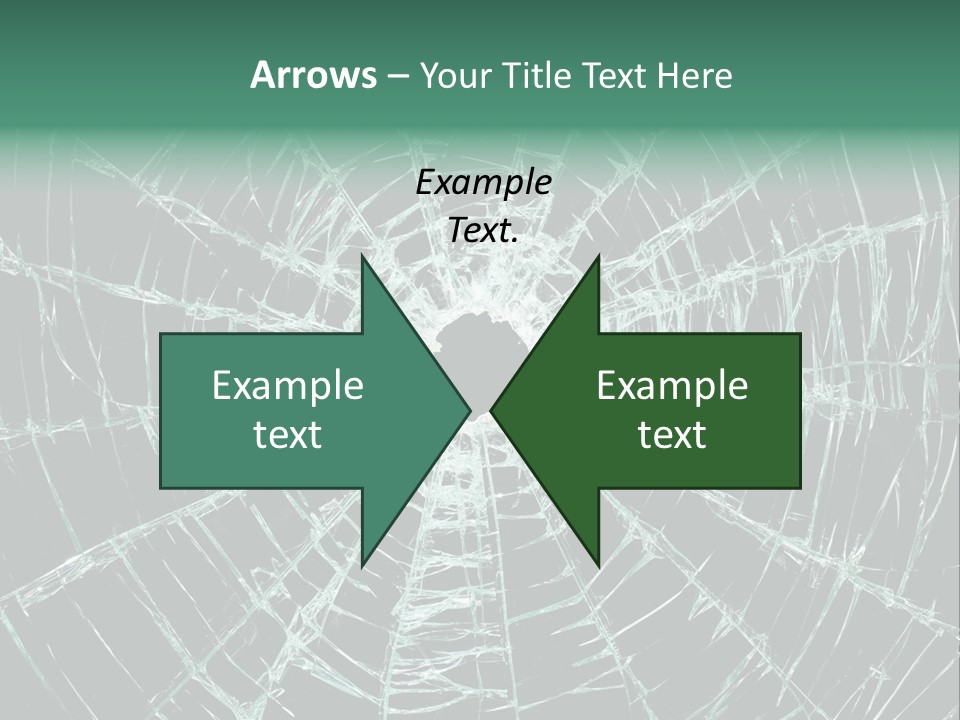 Shatter Window Hole PowerPoint Template