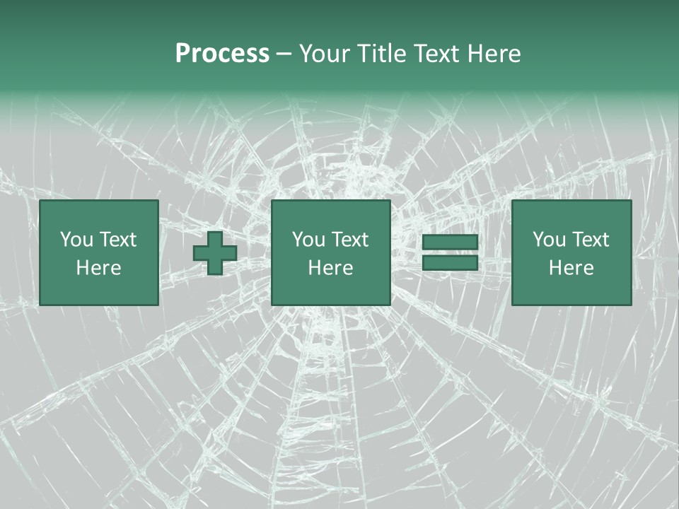 Shatter Window Hole PowerPoint Template