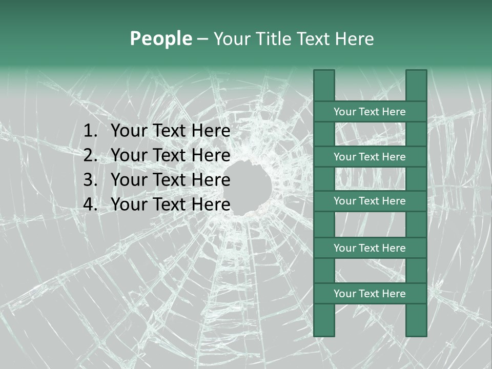 Shatter Window Hole PowerPoint Template
