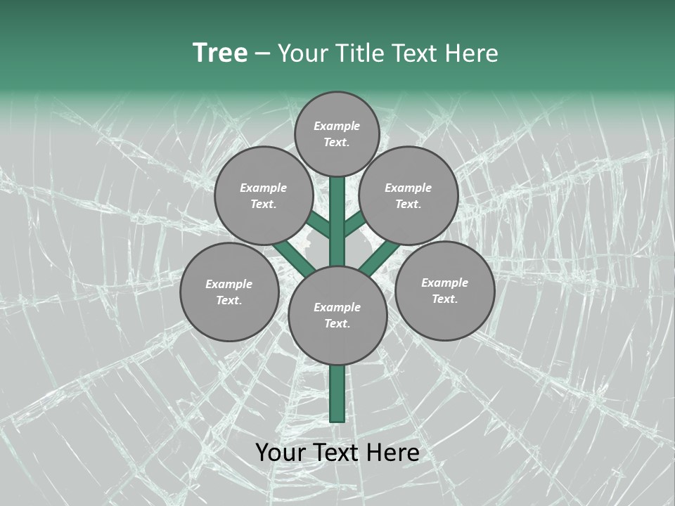 Shatter Window Hole PowerPoint Template