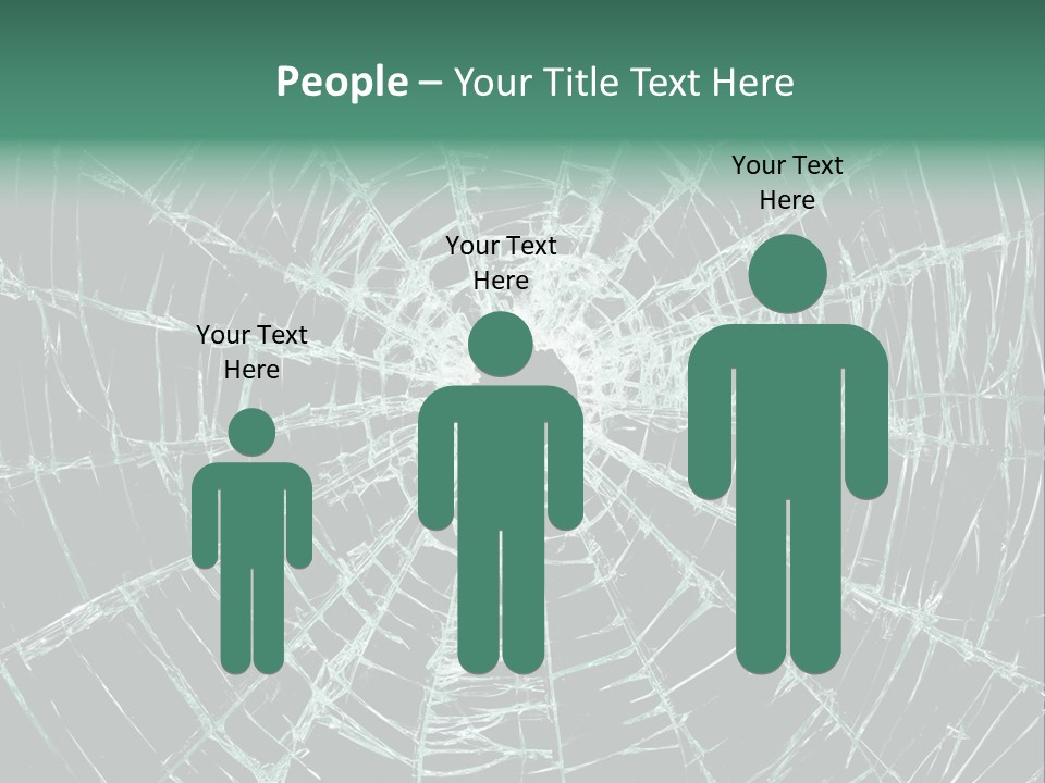 Shatter Window Hole PowerPoint Template