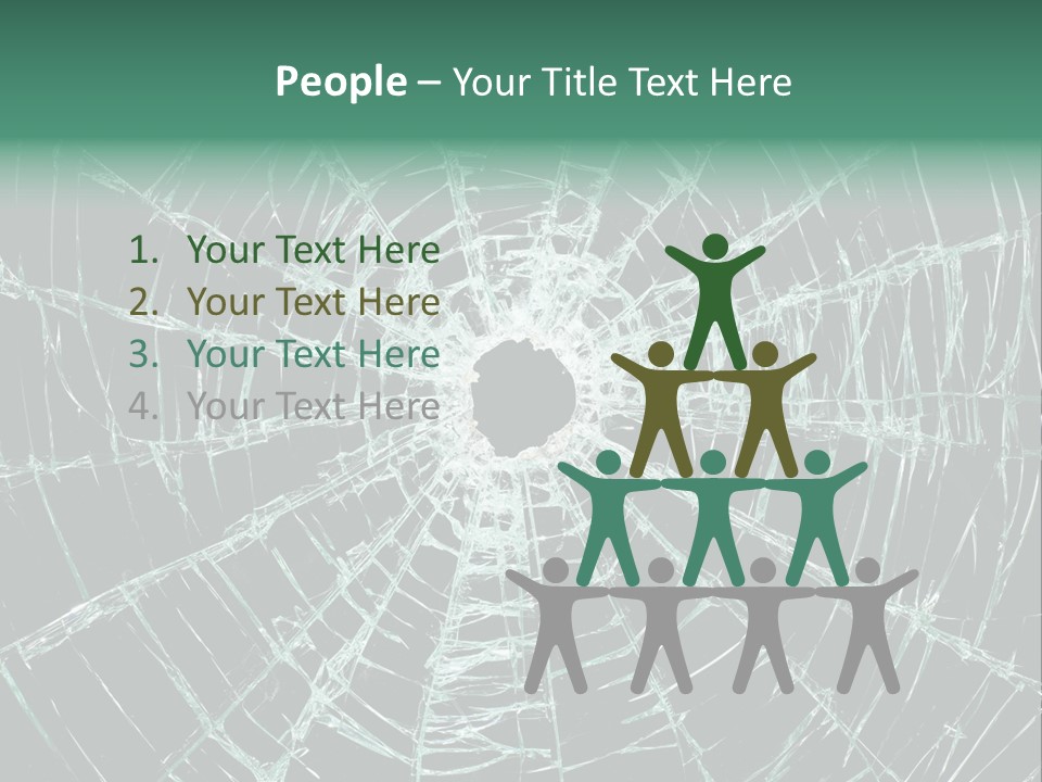Shatter Window Hole PowerPoint Template