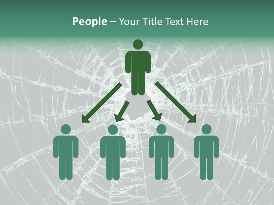 Shatter Window Hole PowerPoint Template