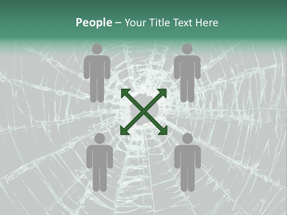 Shatter Window Hole PowerPoint Template