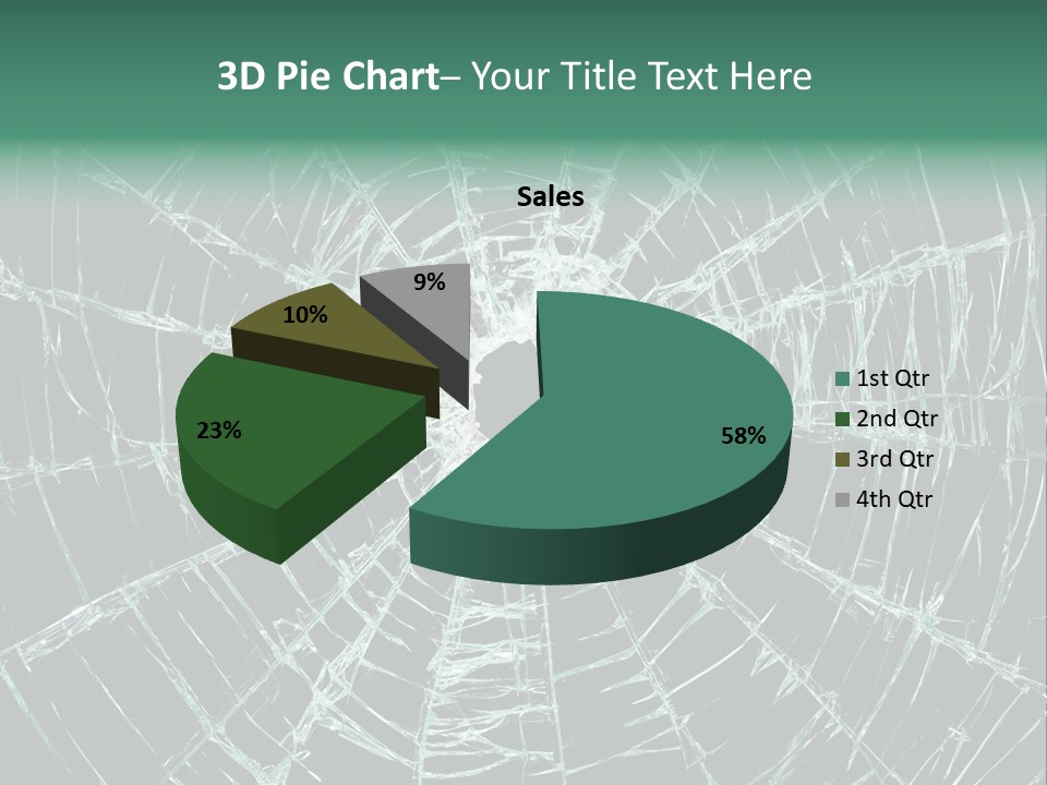 Shatter Window Hole PowerPoint Template