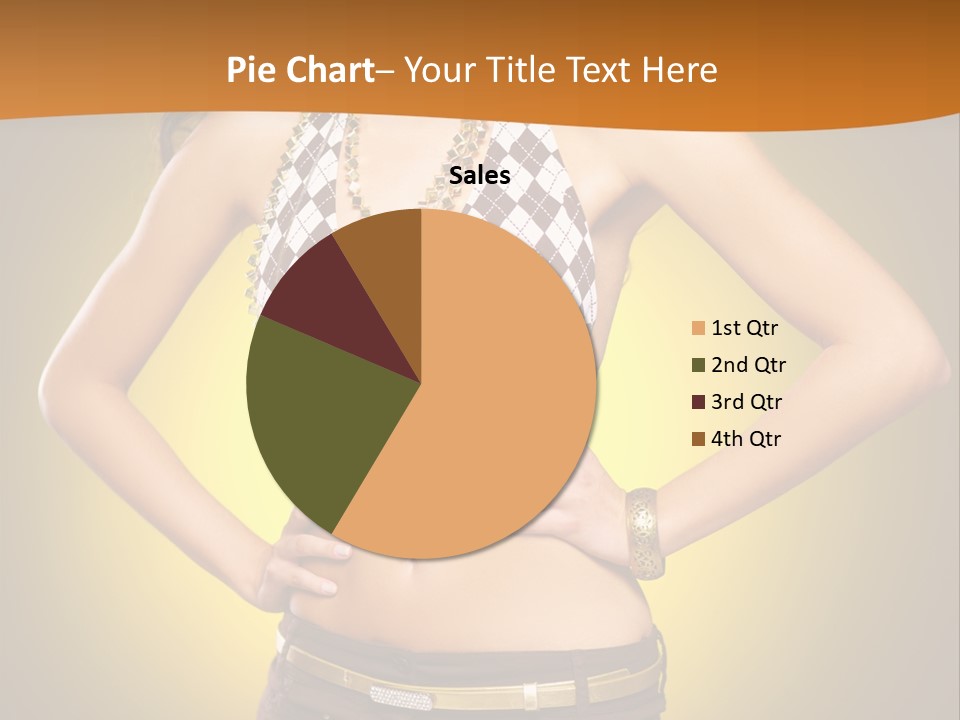 A Woman In A Bikini Top And Shorts Posing For A Picture PowerPoint Template