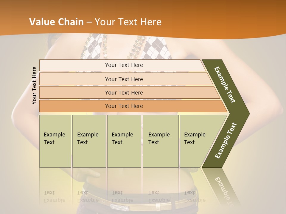 A Woman In A Bikini Top And Shorts Posing For A Picture PowerPoint Template