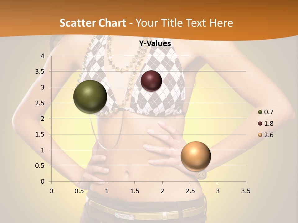 A Woman In A Bikini Top And Shorts Posing For A Picture PowerPoint Template