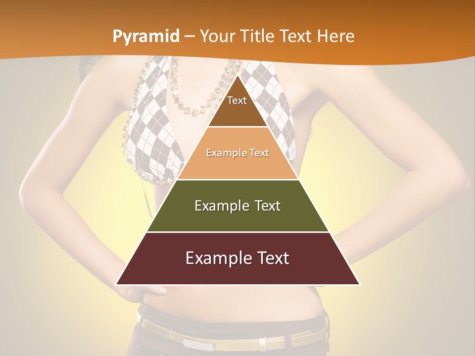 A Woman In A Bikini Top And Shorts Posing For A Picture PowerPoint Template