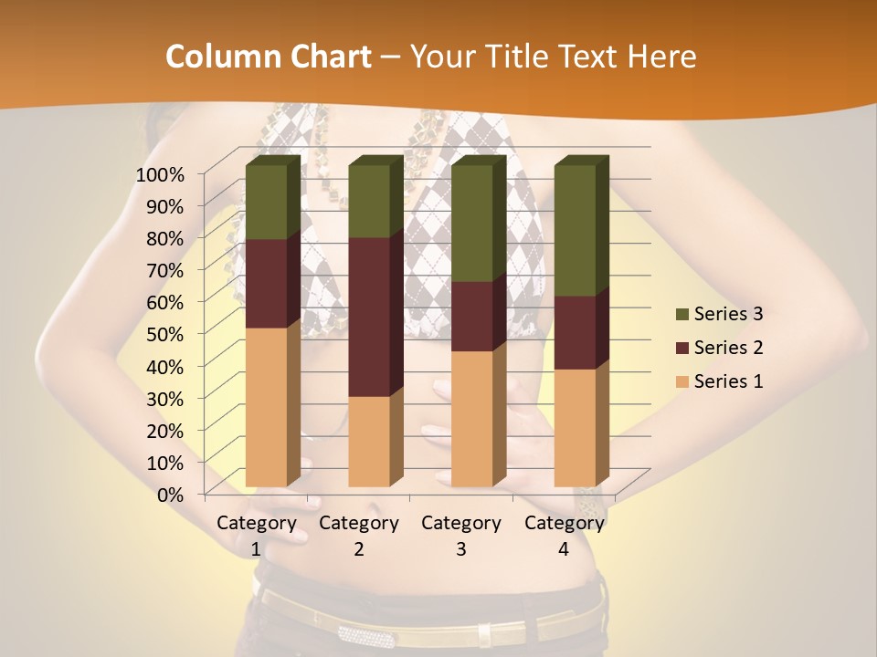 A Woman In A Bikini Top And Shorts Posing For A Picture PowerPoint Template