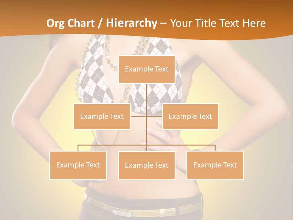 A Woman In A Bikini Top And Shorts Posing For A Picture PowerPoint Template