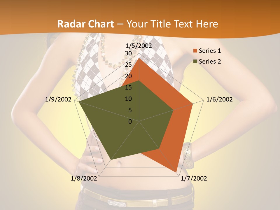 A Woman In A Bikini Top And Shorts Posing For A Picture PowerPoint Template