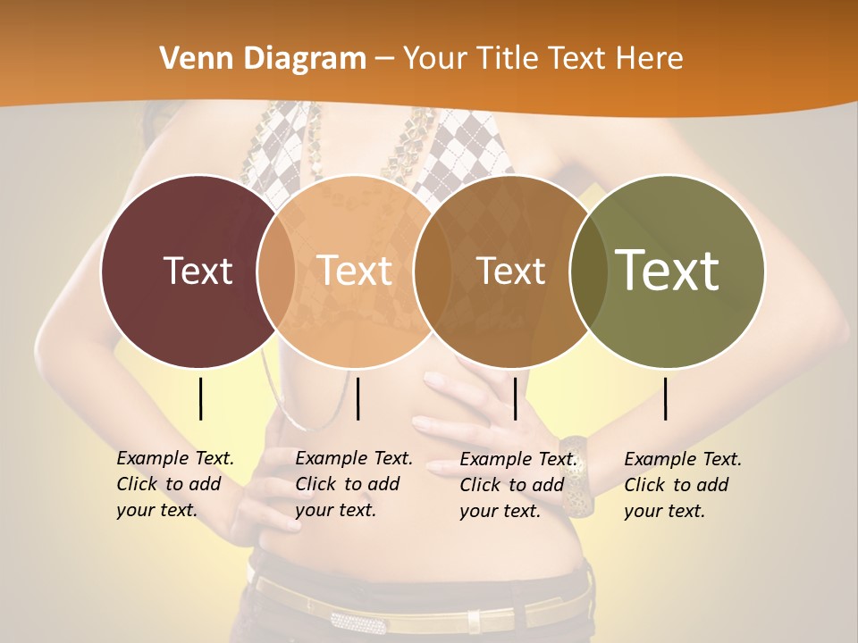 A Woman In A Bikini Top And Shorts Posing For A Picture PowerPoint Template