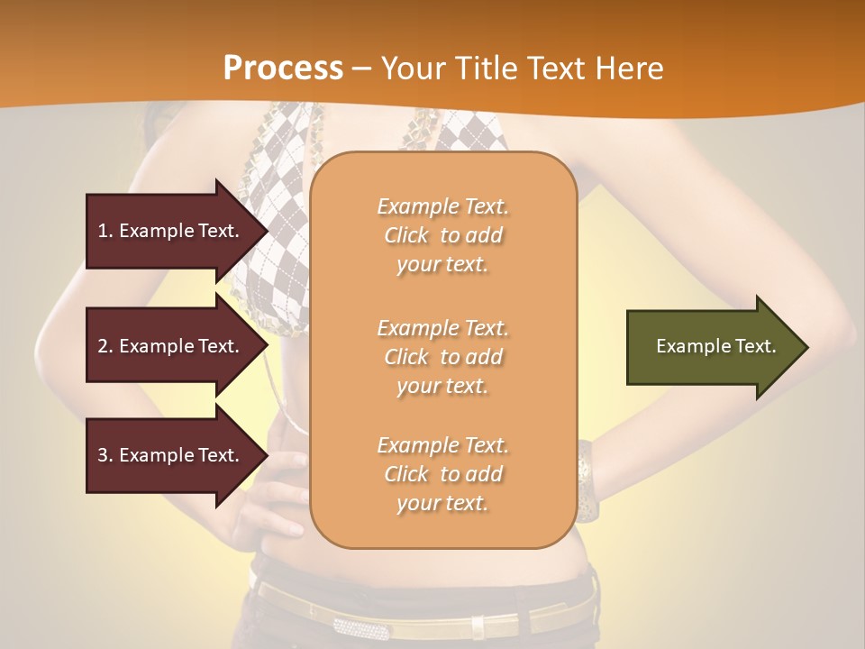 A Woman In A Bikini Top And Shorts Posing For A Picture PowerPoint Template
