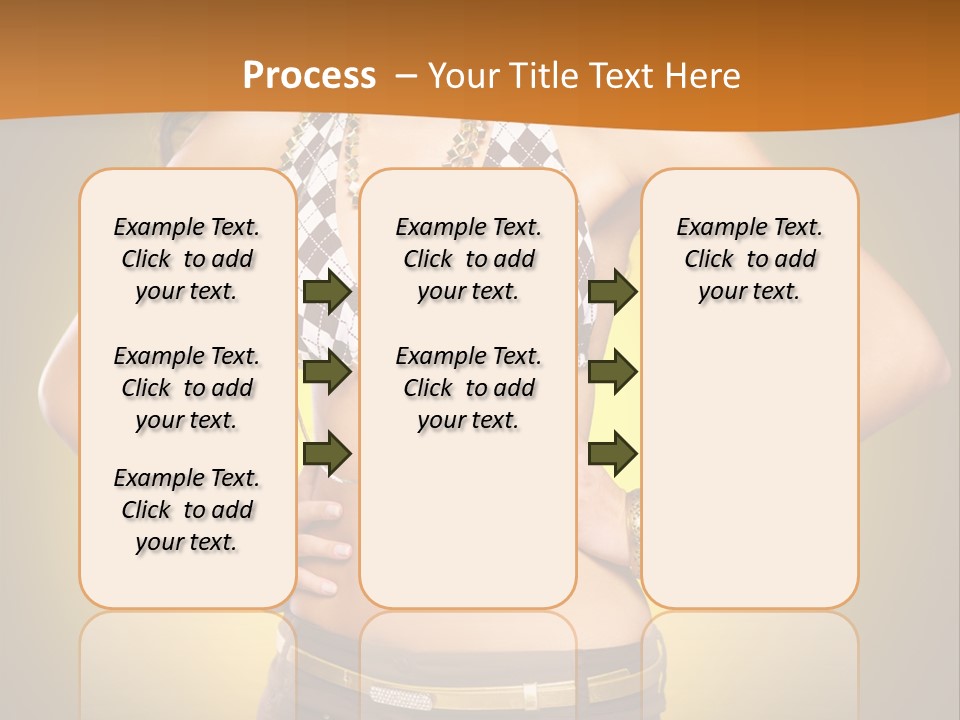 A Woman In A Bikini Top And Shorts Posing For A Picture PowerPoint Template