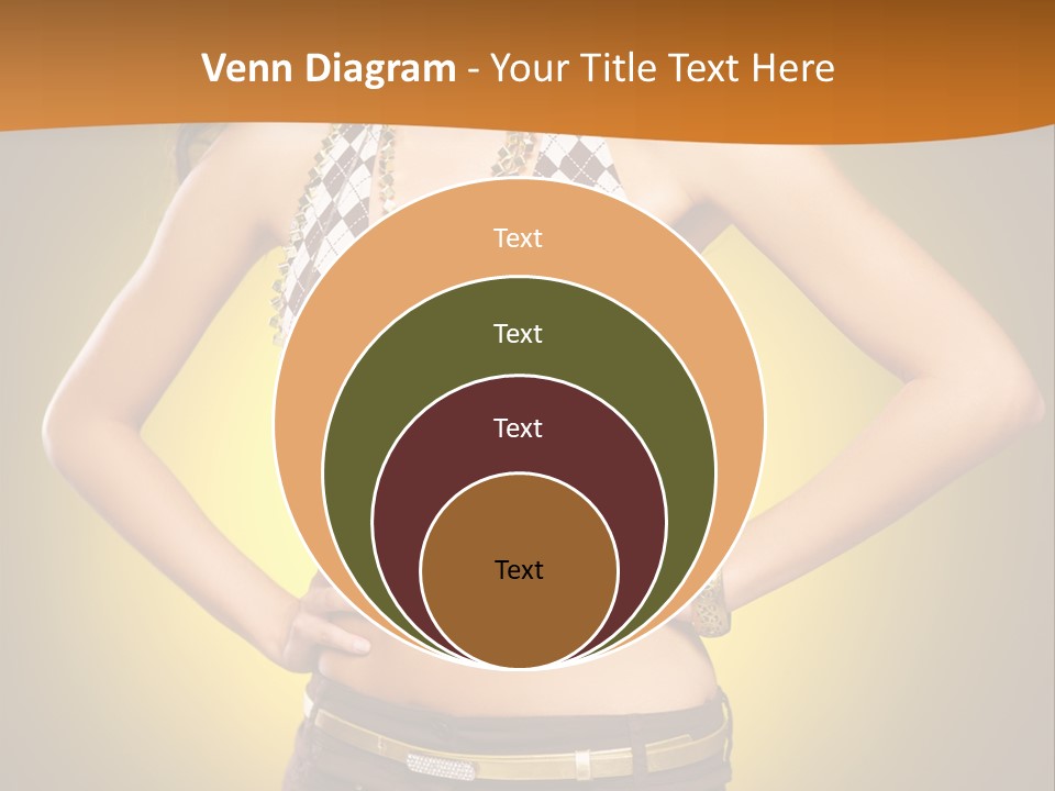 A Woman In A Bikini Top And Shorts Posing For A Picture PowerPoint Template