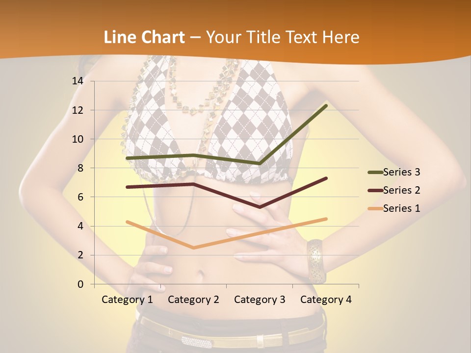 A Woman In A Bikini Top And Shorts Posing For A Picture PowerPoint Template