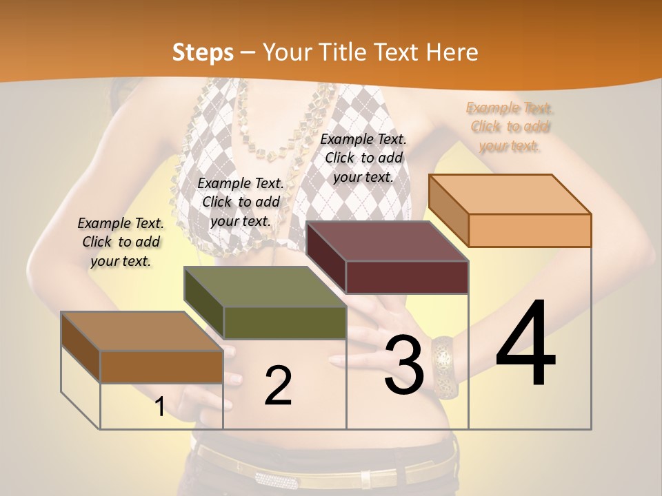 A Woman In A Bikini Top And Shorts Posing For A Picture PowerPoint Template