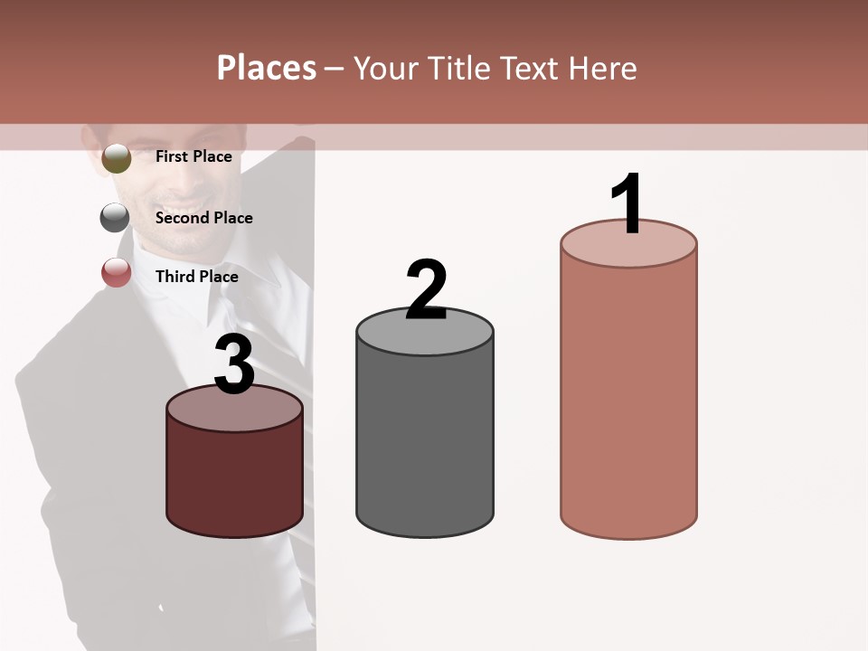 Standing Guy Happiness PowerPoint Template